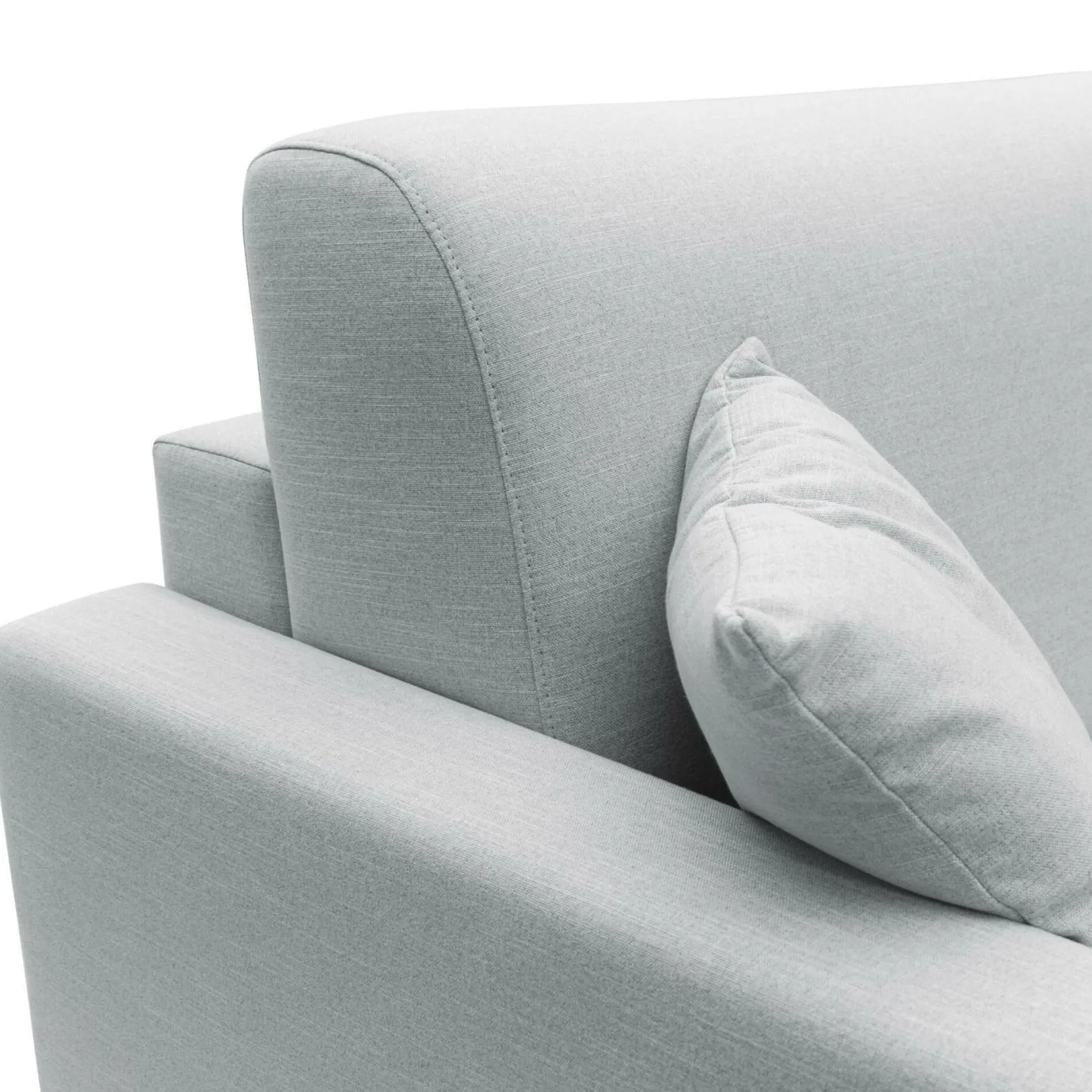 Canapé tissu recyclé déhoussable Aubin - Gris Clair - 3 places