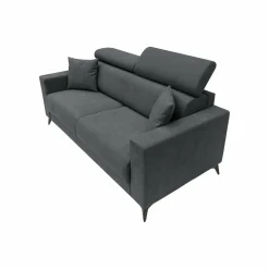 Canapé tissu recyclé déhoussable Alden - Anthracite - Grand 2 places
