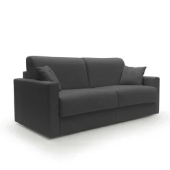 Canapé tissu recyclé déhoussable Aubin - Anthracite - Grand 2 places