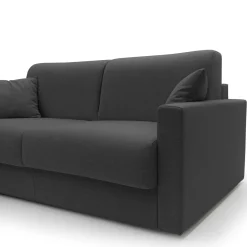 Canapé tissu recyclé déhoussable Aubin - Anthracite - Grand 2 places