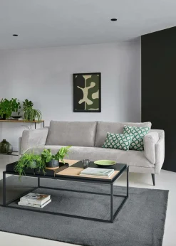 Canapé tissu recyclé Olivier - Gris Clair - 2 places