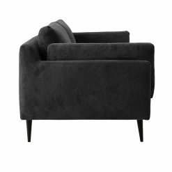 Canapé tissu recyclé Olivier - Anthracite - 2 places