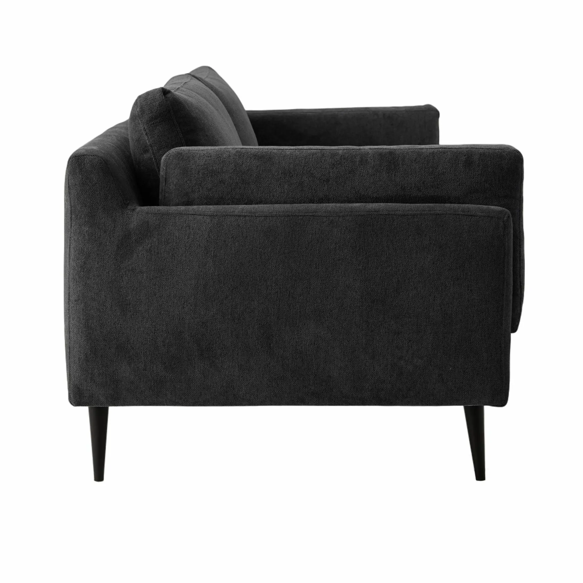 Canapé tissu recyclé Olivier - Anthracite - 2 places