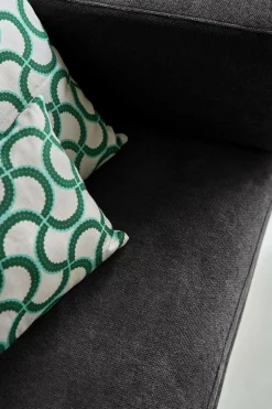 Canapé tissu recyclé Olivier - Anthracite - 2 places