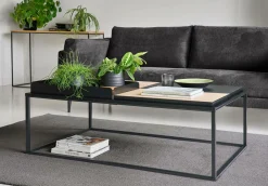 Canapé tissu recyclé Olivier - Anthracite - 4 places