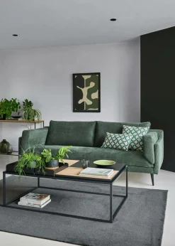 Canapé tissu recyclé Olivier - Vert Forêt - 2 places