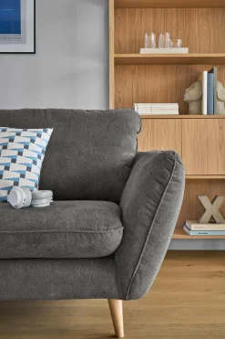 Canapé tissu structuré Persson - Gris - 2 places