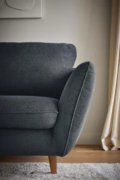 Canapé tissu structuré Persson - Bleu Marine - 2 places