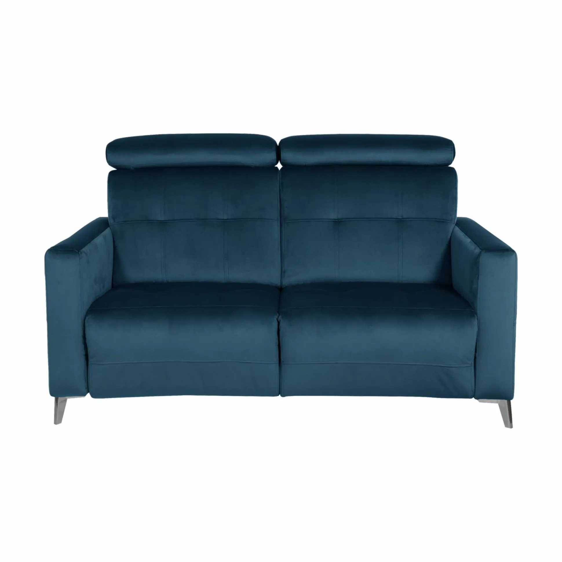 Canapé velours Cheverny - Bleu Canard - Grand 2 places