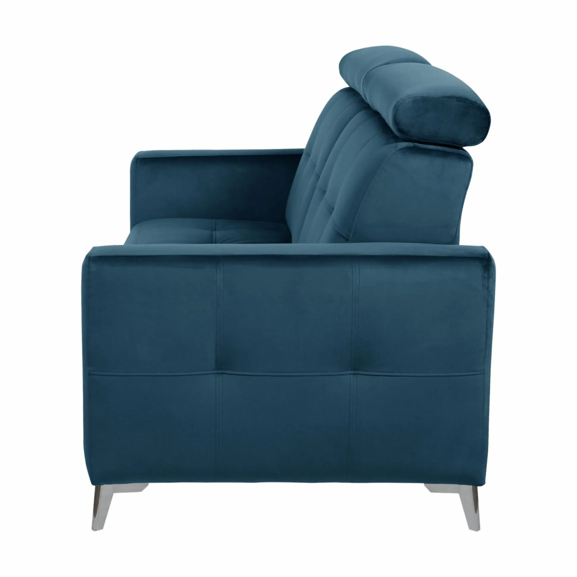 Canapé velours Cheverny - Bleu Canard - Grand 2 places