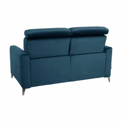 Canapé velours Cheverny - Bleu Canard - Grand 2 places
