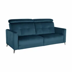 Canapé velours Cheverny - Bleu Canard - 3 places