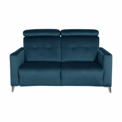 Canapé velours Cheverny - Bleu Canard - 2 places