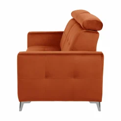 Canapé velours Cheverny - Rouille - Grand 2 places