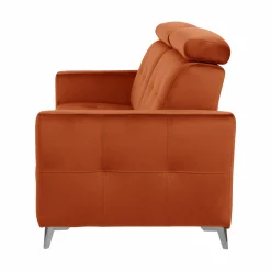 Canapé velours Cheverny - Rouille - 3 places