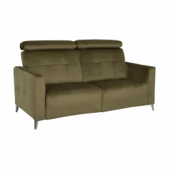Canapé velours Cheverny - Vert Kaki - Grand 2 places