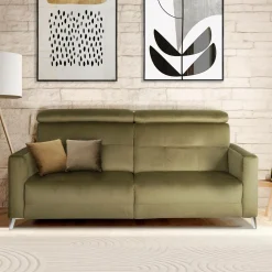 Canapé velours Cheverny - Vert Kaki - 2 places