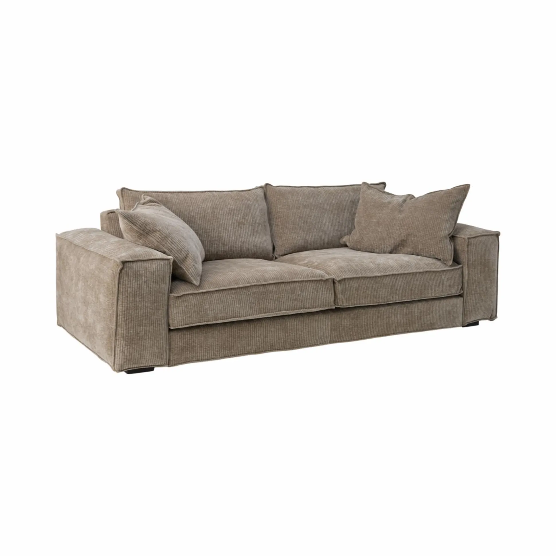 Canapé velours côtelé Martin - Argile - 3 places