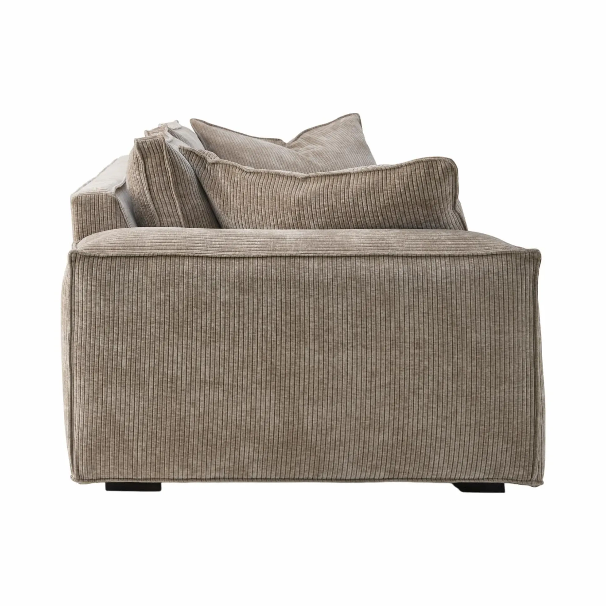 Canapé velours côtelé Martin - Argile - 3 places