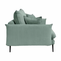 Canapé velours côtelé Oréa - Bleu - 4 places