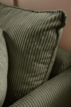 Canapé velours côtelé Oréa - Vert - 3 places