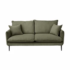 Canapé velours côtelé Oréa - Vert - 4 places