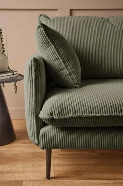 Canapé velours côtelé Oréa - Vert - 4 places