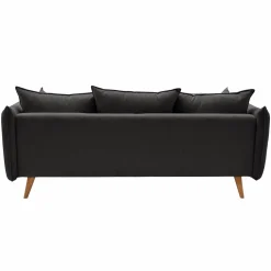 Canapé velours côtelé Orion - Anthracite - 3 places