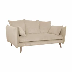 Canapé velours côtelé Orion - Beige - 2 places