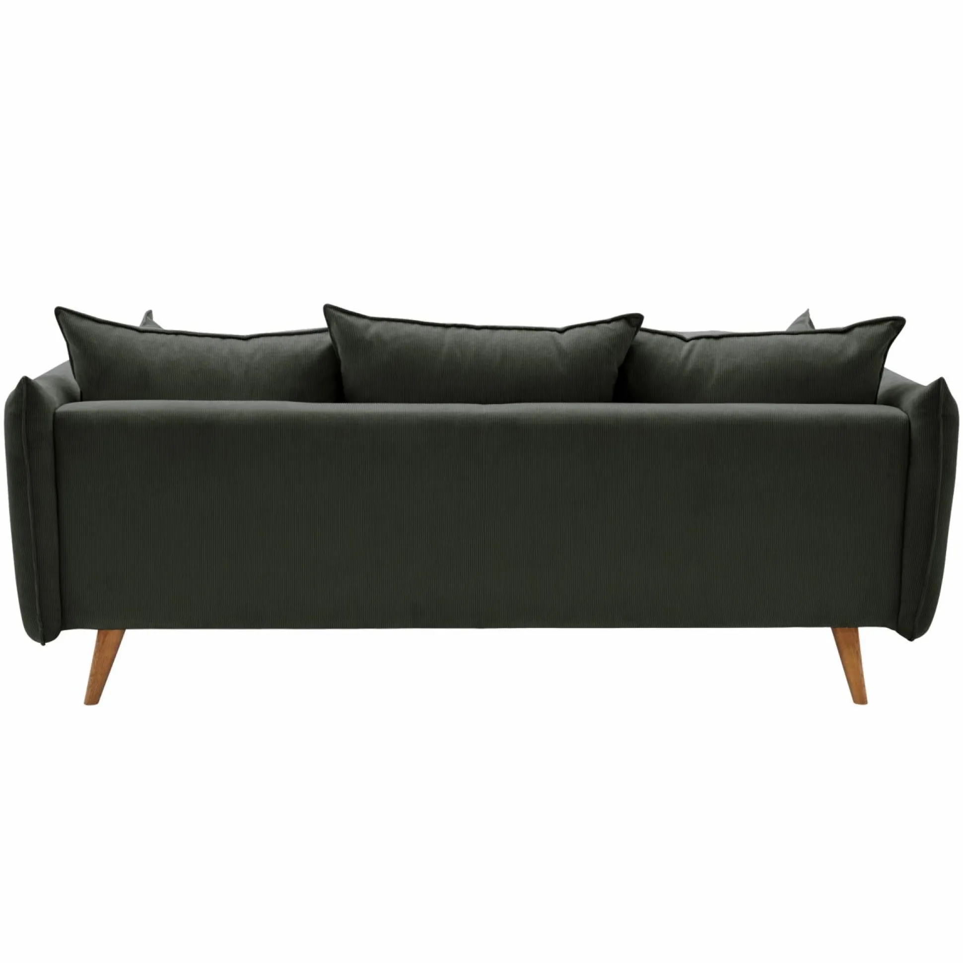 Canapé velours côtelé Orion - Vert Cèdre - 4 places