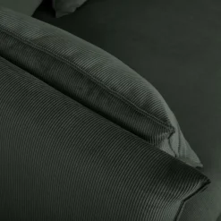 Canapé velours côtelé Orion - Vert Cèdre - 4 places