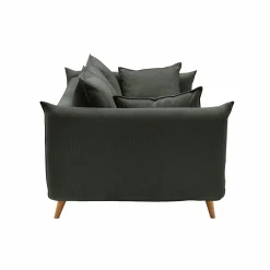 Canapé velours côtelé Orion - Vert Cèdre - 3 places