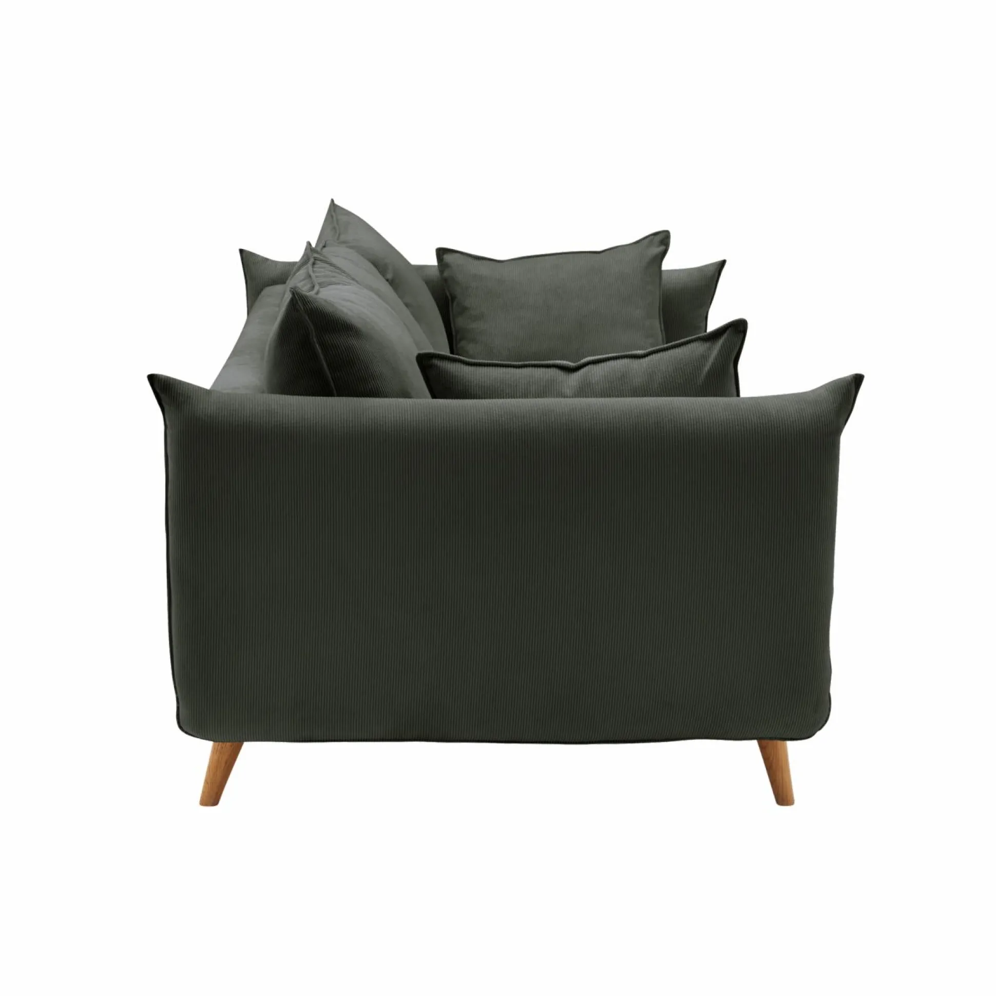 Canapé velours côtelé Orion - Vert Cèdre - 3 places