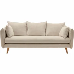 Canapé velours côtelé Orion - Beige - 3 places