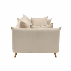 Canapé velours côtelé Orion - Beige - 3 places