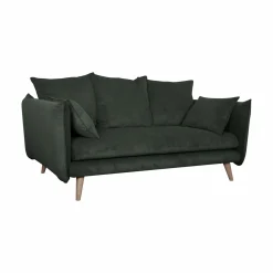 Canapé velours côtelé Orion - Vert Cèdre - 2 places