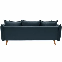 Canapé velours côtelé Orion - Bleu Prusse - 3 places