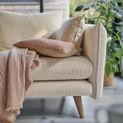 Canapé velours côtelé Orion - Beige - 4 places