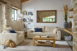 Canapé velours côtelé Otto - Beige - 3 places