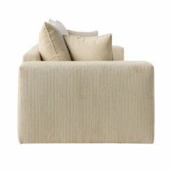 Canapé velours côtelé Otto - Beige - 3 places