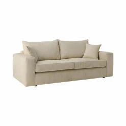 Canapé velours côtelé Otto - Beige - 4 places