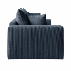 Canapé velours côtelé Otto - Bleu - 3 places