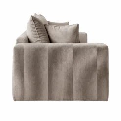 Canapé velours côtelé Otto - Taupe - 2 places