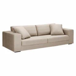 Canapé velours Maé - Beige - 4 places