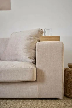 Canapé velours Maé - Beige - 4 places