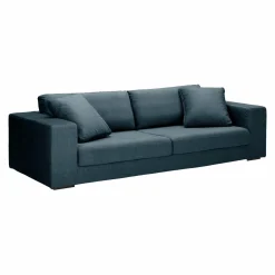 Canapé velours Maé - Bleu Océan - 4 places