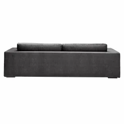 Canapé velours Maé - Gris - 4 places