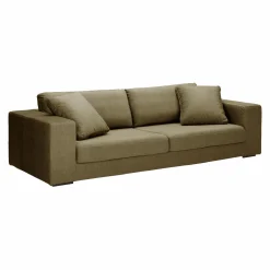 Canapé velours Maé - Olive - 5 places