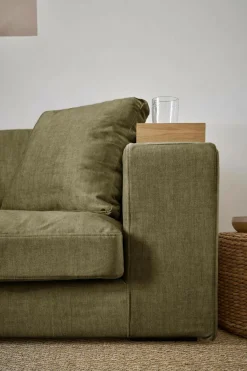 Canapé velours Maé - Olive - 5 places