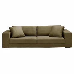 Canapé velours Maé - Olive - 4 places